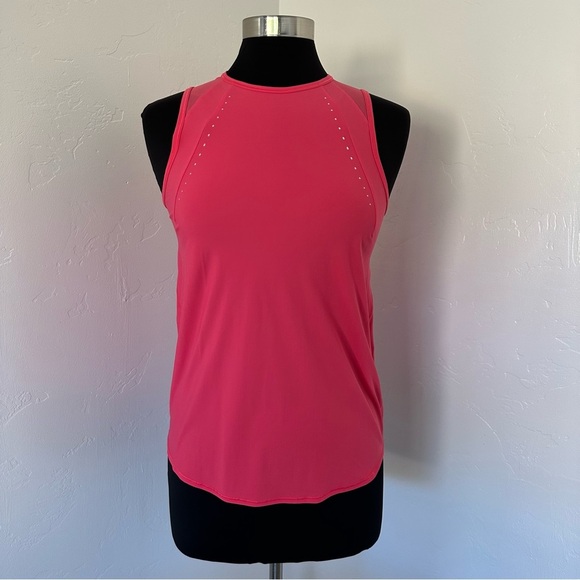 Lululemon Sculpt Back Vent Lip Gloss Pink Tank Top Size 2 - Picture 3 of 13